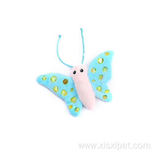 Cute butterfly shape paper wings catnip pet toy